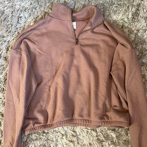 Pink quarter zip